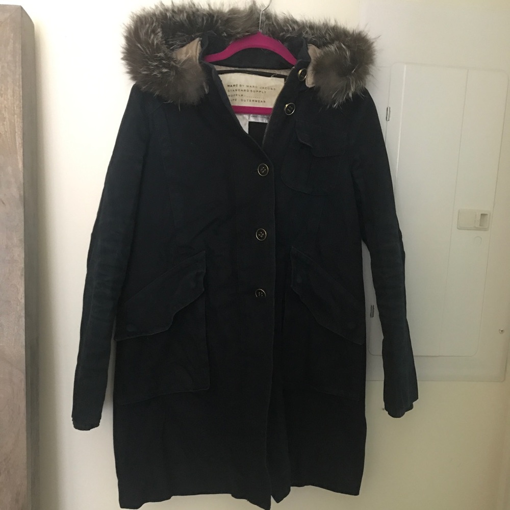 Marc jacobs fur parka